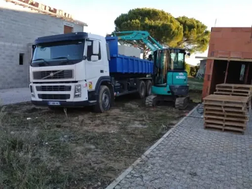 Travaux de terrassement vers Mèze, Mèze, FRTP